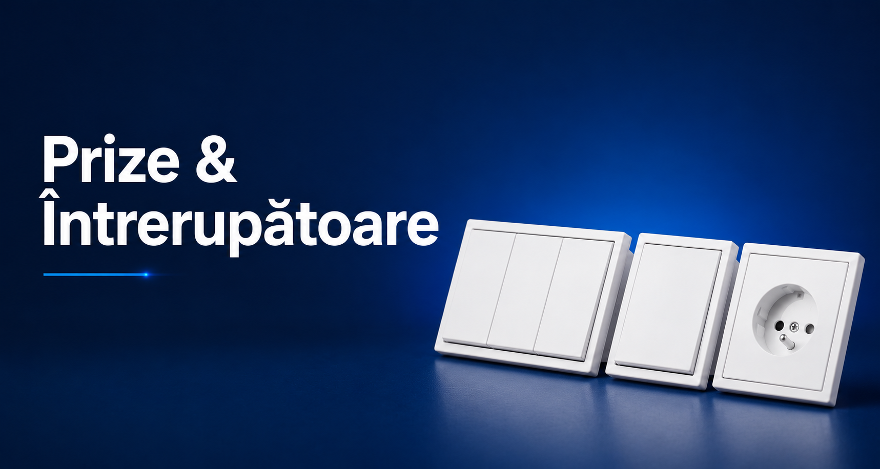 Prize si intrerupatoare albe bener mic Intrerupator dublu ST